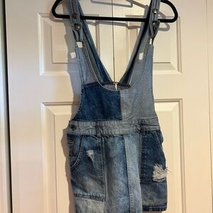Free People Denim Overall Dress